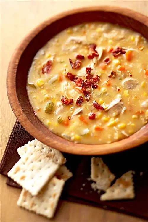 Куриный суп со сливками и кукурузным супом