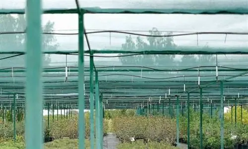 теневая ткань в саду