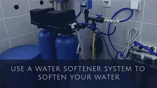 Используйте систему смягчения воды, чтобы смягчить воду