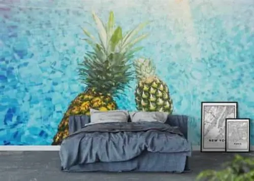 Идеи настенного рисунка - ананасы
