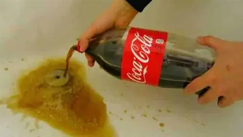 Простое решение проблемы засоренной канализации - кока-кола