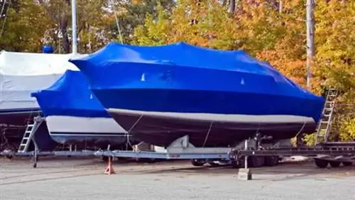 Подготовка лодки к хранению зимой - чехол для лодки