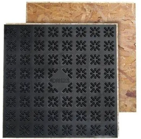 DRIcore 2' x 2' Укладка панелей чернового пола