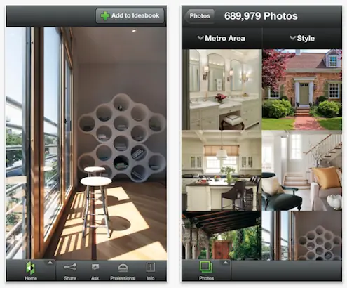 Обзор приложения: идеи дизайна интерьера Houzz