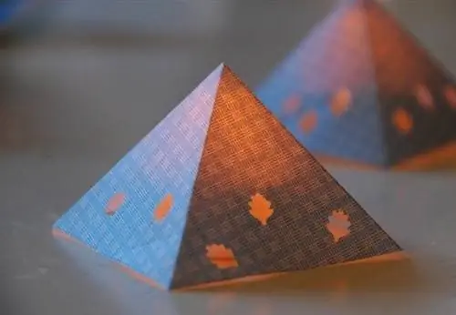 Фонарь из бумаги своими руками - пирамидка