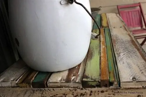 Горшечная скамья из поддонов своими руками - доски