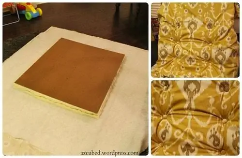 Пуфик из поддонов своими руками - обивка