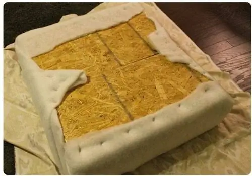 Пуфик из поддонов своими руками - пенопласт