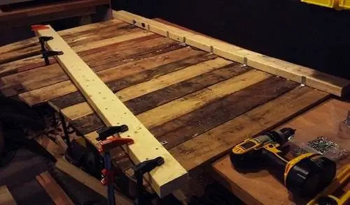 Стол из поддонов своими руками - зажим