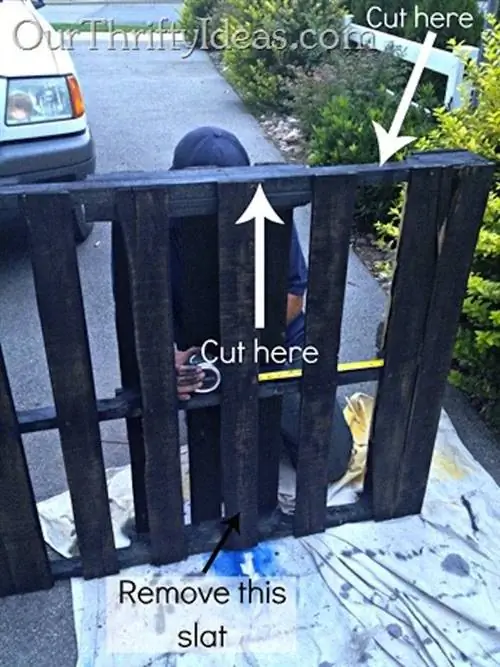 Скамейка из поддонов своими руками - вырез