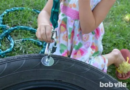 Качели из шин своими руками - шаг 4