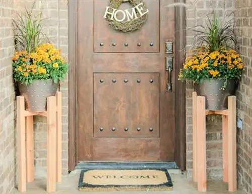 Подставка для растений своими руками - растения в горшках на открытом воздухе