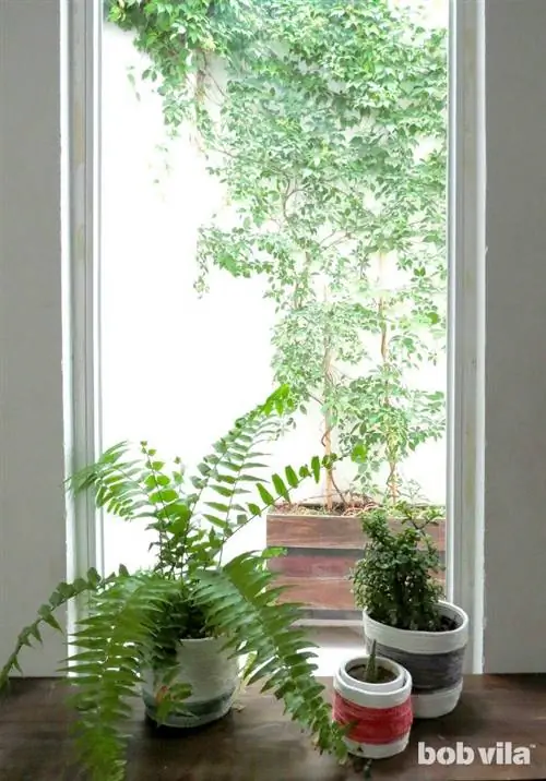 Сделай сам веревочную корзину для растений