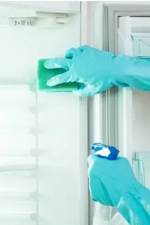 Освежите холодильник, очистив его уксусом