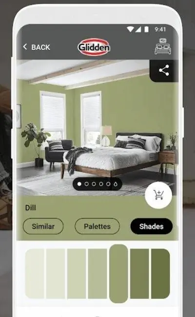 Опция приложения Paint Color: Procrastipainted by Glidden