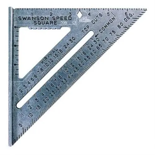 Лучший вариант угольника Speed Square: Swanson Tool S0101 7-дюймовый угольник Speed Square