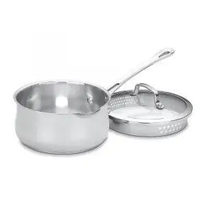 Лучший вариант кастрюли: кастрюля Cuisinart Contour из нержавеющей стали на 2 четверти.