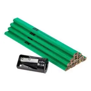 Лучший вариант карандаша для плотника: OX Tools 10 Pack Carpenter Pencils с точилкой