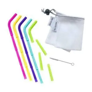 Лучший вариант многоразовой соломинки: силиконовые соломинки Big Bee, Little Bee Build-A-Straw.