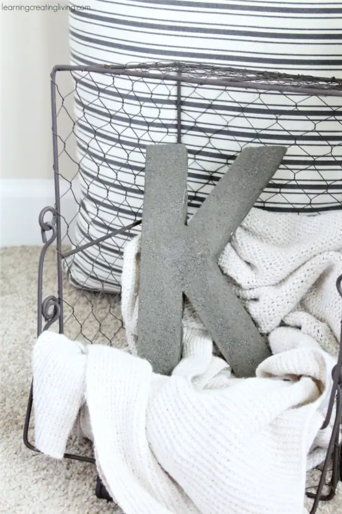 Буква K из бетона своими руками