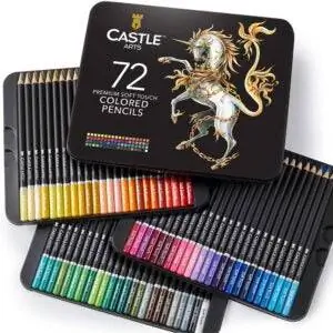 Лучшие варианты цветных карандашей: Castle Art Supplies 72 набора цветных карандашей
