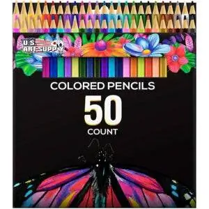Лучшие варианты цветных карандашей: US Art Supply Набор из 50 цветных карандашей для художников