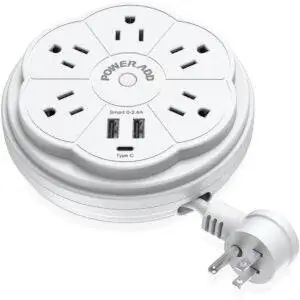 Лучшие варианты удлинителей: удлинитель POWERADD Travel Power Strip с 5 розетками