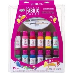 Лучшие варианты краски для ткани: Tulip 40573 Palette Kit, краска, наносимая кистью