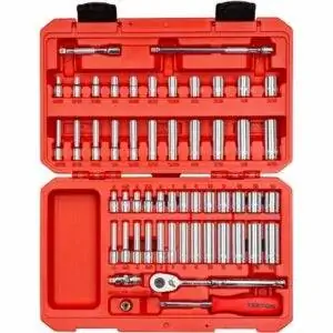 Лучший вариант ручного инструмента: набор TEKTON с 6-гранной головкой и трещоткой, 55 предметов