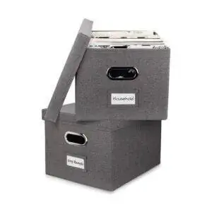 Лучший вариант картотеки: ZICOTO Aesthetic File Organizer Box Set of 2