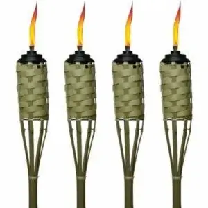 Лучший вариант факела Tiki: 57-дюймовые бамбуковые факелы Luau марки TIKI - 4 упаковки