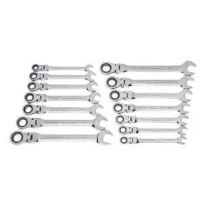 Лучший вариант набора ключей с трещоткой: GEARWRENCH 12 Pt. Набор ключей с трещоткой с гибкой головкой