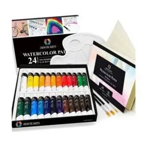 Лучший вариант акварельных красок: AEM Hi Arts Watercolor Paint Artist Set - 24 Tube