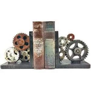 Лучшие варианты подставок для книг: подставки для книг Bellaa 20881 Gear Industrial Vintage