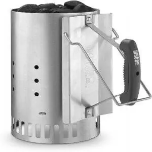 Лучшие инструменты для гриля: Weber 7429 Rapidfire Chimney Starter, серебристый