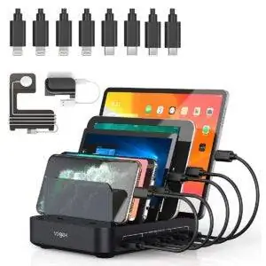 Лучшие варианты зарядных станций: зарядная станция, Vogek 50W 10A 5-Port