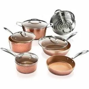 Лучший вариант медной посуды: коллекция Gotham Steel Hammered - 10 предметов Лучший вариант медной посуды: коллекция Gotham Steel Hammered - 10 предметов