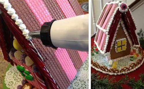 Как сделать пряничный домик - украшение