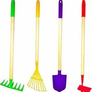 Лучший вариант садовых наборов для детей: G & F Products JustForKids Kids Garden Tool Set Toy
