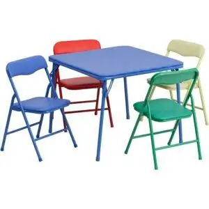 Лучший вариант детских столов: разноцветный складной стол Flash Furniture Kids из 5 предметов