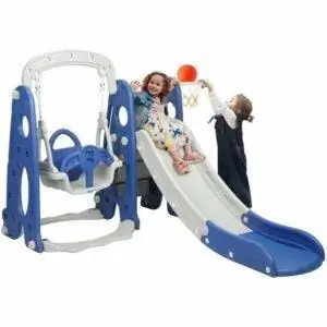 Лучшая крытая игровая площадка для детей: Bahom 3 в 1 Climber Slides Playset