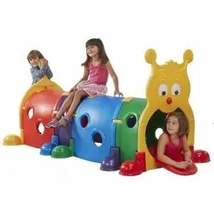 Лучшая крытая игровая площадка для детей: ECR4Kids ELR-035 GUS Climb-N-Crawl Caterpillar Tunnel