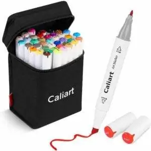 Лучшие варианты цветных маркеров: Caliart 40 цветов с двойным наконечником, перманентные художественные маркеры