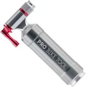 Лучшие варианты велосипедных насосов: нагнетатель CO2 PRO BIKE TOOL с канистрой для хранения картриджей