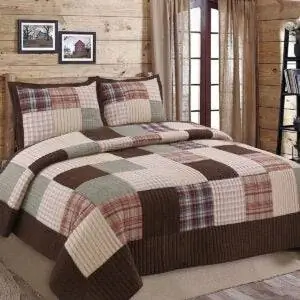 Лучшие варианты стеганых одеял: комплект постельного белья Cozy Line Home Fashions Brody Quilt