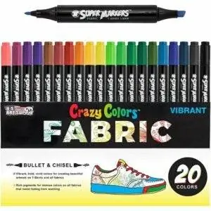 Лучший вариант маркеров для ткани: US Art Supply Super Markers 20 уникальных цветов с двойным наконечником