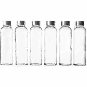 Лучшие варианты стеклянной бутылки для воды: Epica 18-Oz. Стеклянные бутылки для напитков, набор из 6 шт.