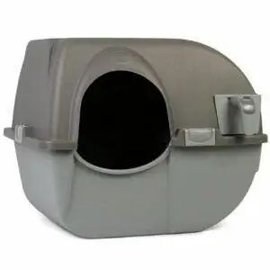 Лучшие варианты автоматических кошачьих туалетов: Omega Paw NRA15-1 Improved Roll 'n Clean кошачий туалет