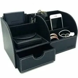 Лучшие варианты органайзера для стола: UnionBasic Leather Office Desk Organizer