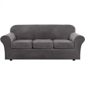 Лучшие варианты чехлов: H. VERSAILTEX Velvet Plush 4 Piece High Stretch Sofa